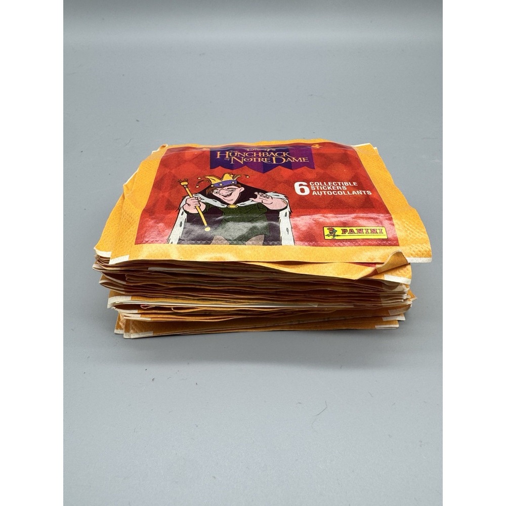 Lot of 25+ Vintage Disney Hunchback of Notre Dame Panini Sticker Packs 1996